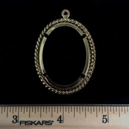 2FN18 Gold Color Cabochon Pendant Setting