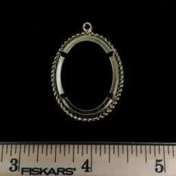 2FN28 Gold Color Cabochon Pendant Setting