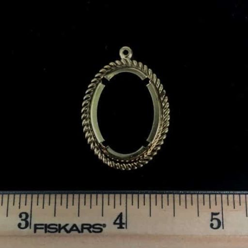 2FN30 Gold Color Cabochon Pendant Setting