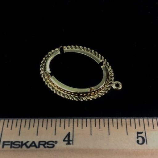 2FN30 Gold Color Cabochon Pendant Setting