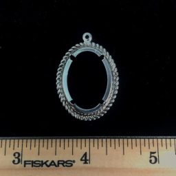 2FN31 Silver Color Cabochon Pendant Setting