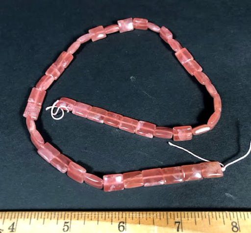 B205 Rhodocrosite Rectangular Beads