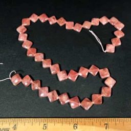 B301 Rhodocrosite Diamond Beads