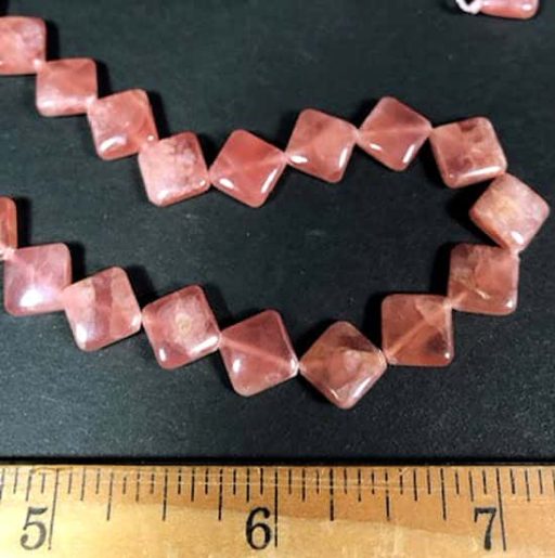 B301 Rhodocrosite Diamond Beads