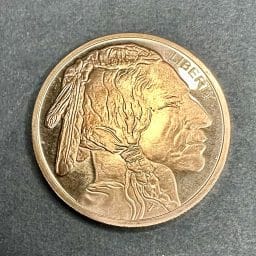 Native American Buffalo Copper Coin