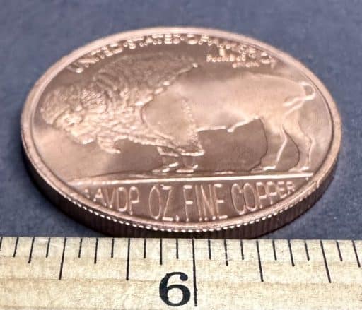 Native American Buffalo Copper Coin