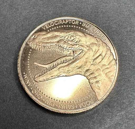 Velociraptor Copper Coin