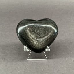 Silver-sheen Obsidian Heart