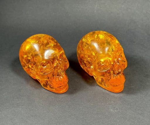 Reconstituted Amber Skulls