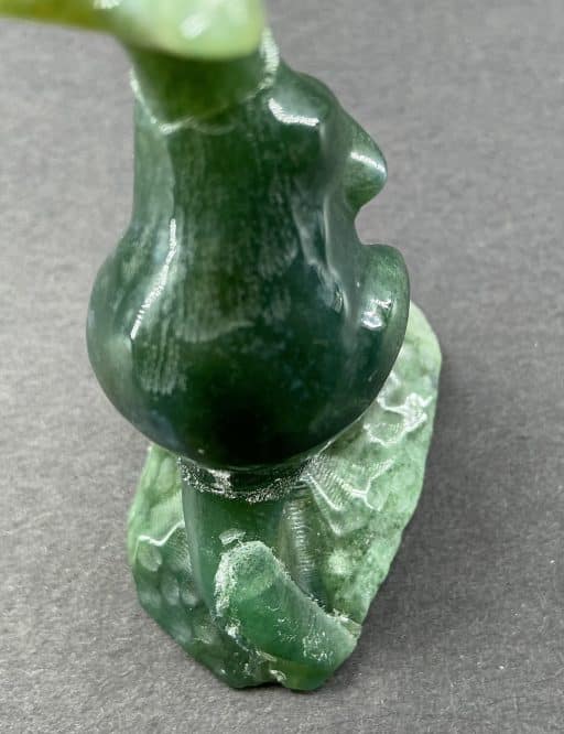 Green Moss Agate Kangaroo Carving