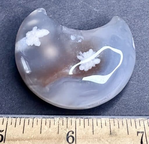 CV300 Flower Agate Half Moon - Image 4