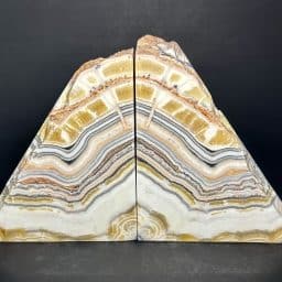 Zebra Calcite Bookends