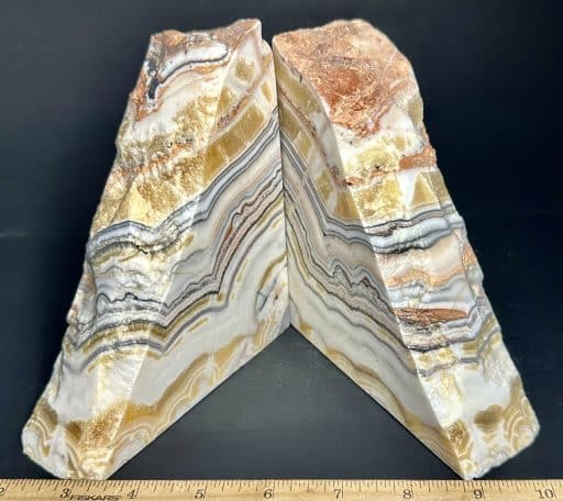 BK410 Zebra Calcite Bookends - Image 4