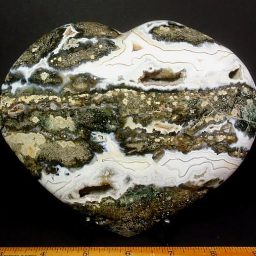 Sea Jasper heart from Madagascar