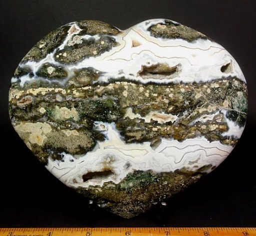 Sea Jasper heart from Madagascar