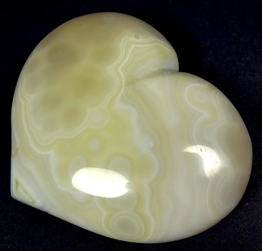 Black Skin Agate Heart