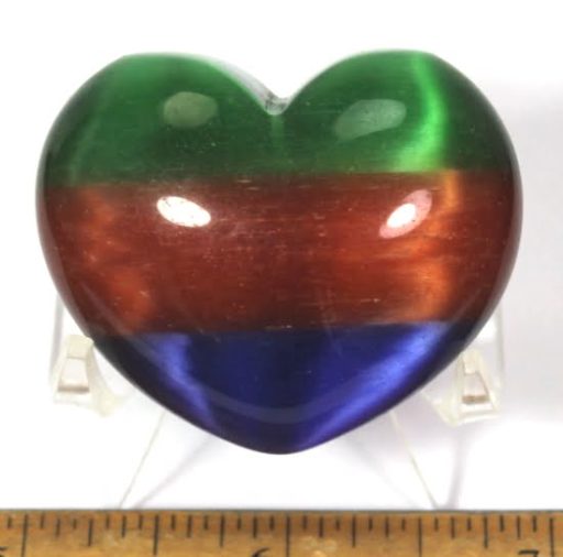 Tri-Color Fiber Optic Heart