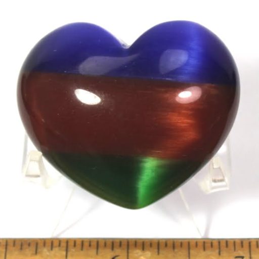 Tri-Color Fiber Optic Heart