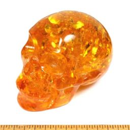 Skull made from Reconstituted Amber