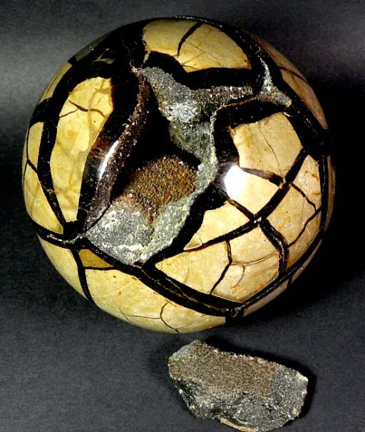 Sphere carved from a Septarian Nodule from Madagascar