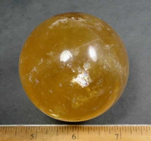 Honey Calcite Sphere