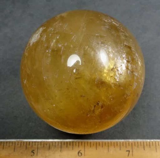 Honey Calcite Sphere