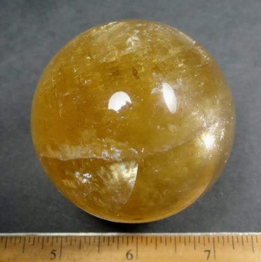 Honey Calcite Sphere