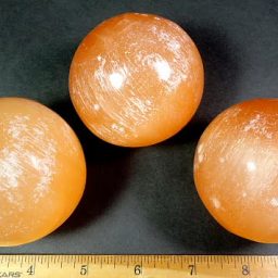 Peach Selenite Sphere