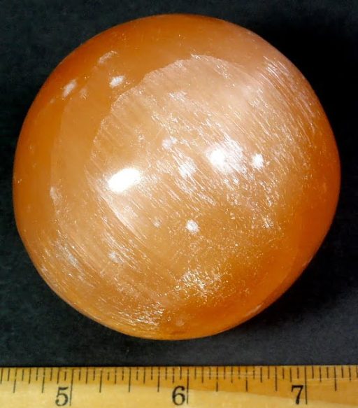 Peach Selenite Sphere