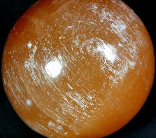 Peach Selenite Sphere