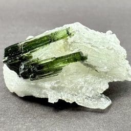 Green Tourmaline in Cleavelandite Matrix