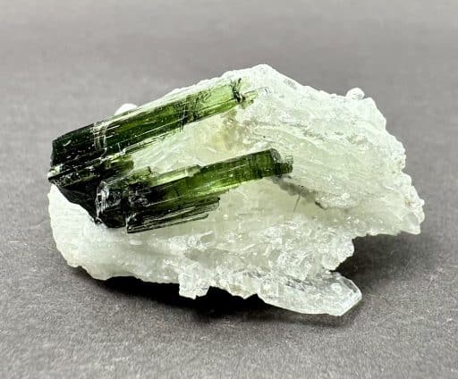 Green Tourmaline in Cleavelandite Matrix