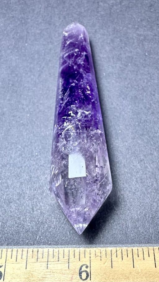 PR407 12-Sided Double Terminated Amethyst Vogel Wand - Image 3