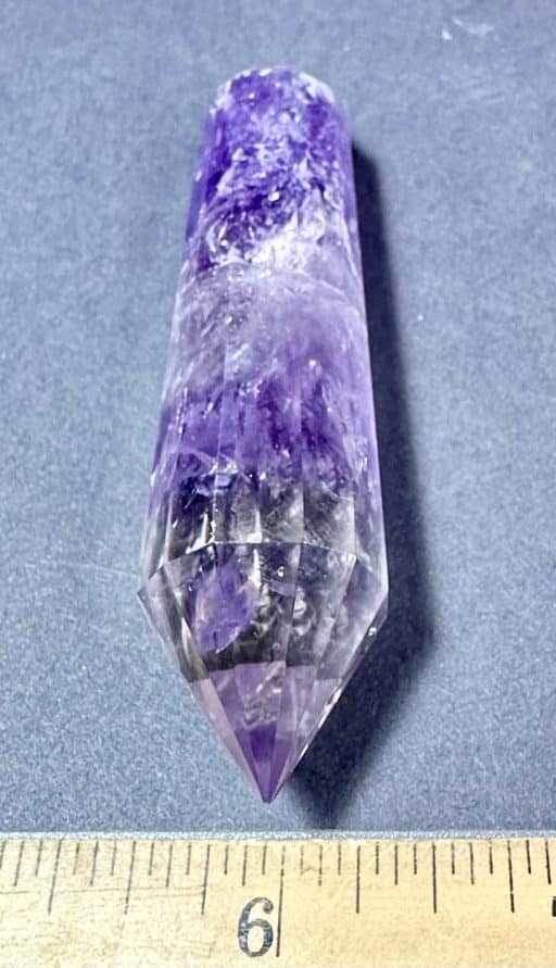 PR516 12-Sided Double Terminated Amethyst Vogel Wand - Image 3