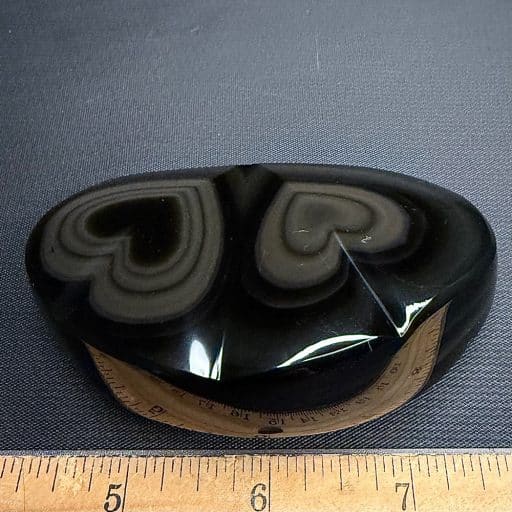 Rainbow Obsidian Heart