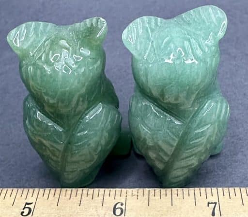 CV211 Green Aventurine Owl - Image 2