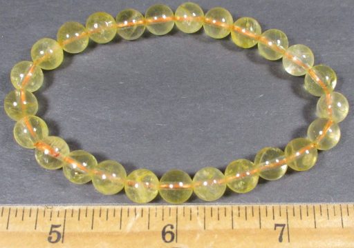 Honey Calcite Round Bead Bracelet