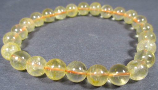 Honey Calcite Round Bead Bracelet