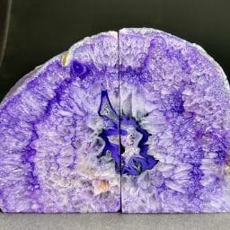 Purple Brazilian Agate Bookends