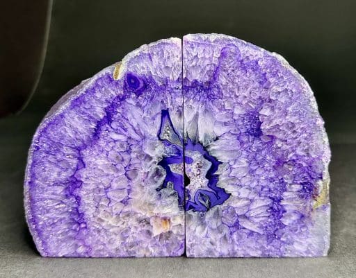 Purple Brazilian Agate Bookends