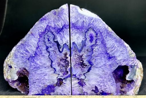 BK303 Purple Brazilian Agate Bookends - Image 3