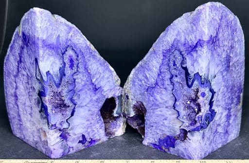 BK303 Purple Brazilian Agate Bookends - Image 6