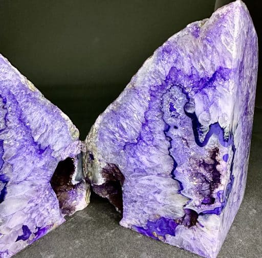 BK303 Purple Brazilian Agate Bookends - Image 7