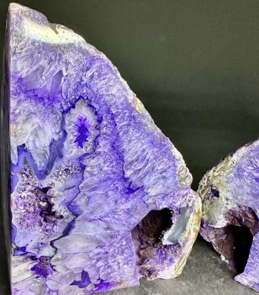 Purple Brazilian Agate Bookends