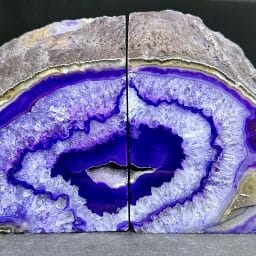 Purple Brazilian Agate Bookends