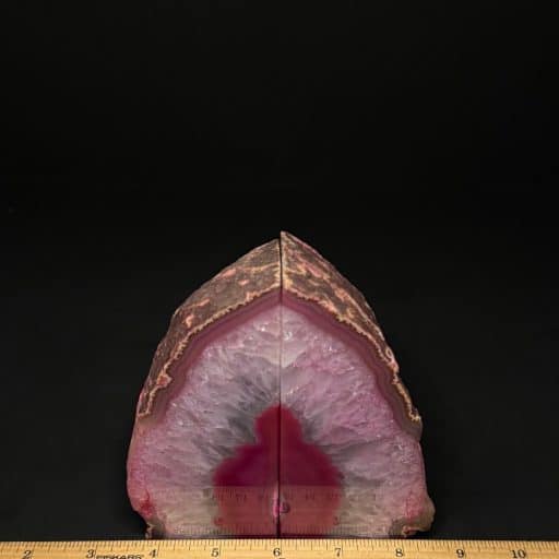 BK604 Pink Brazilian Agate Bookends - Image 2