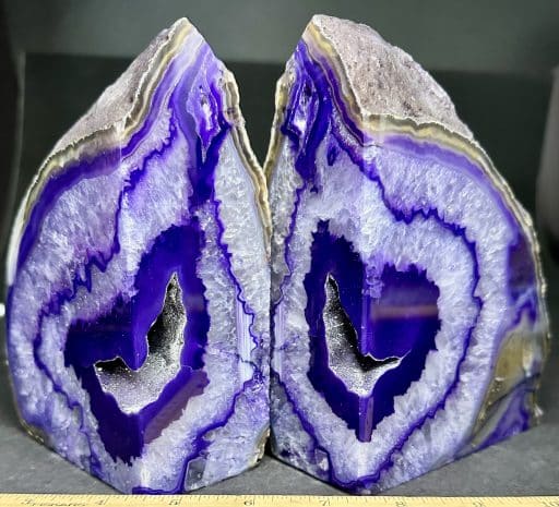 BK305 Purple Brazilian Agate Bookends - Image 3