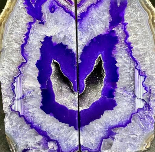 Purple Brazilian Agate Bookends