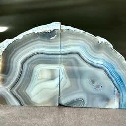 Teal Brazilian Agate Bookends