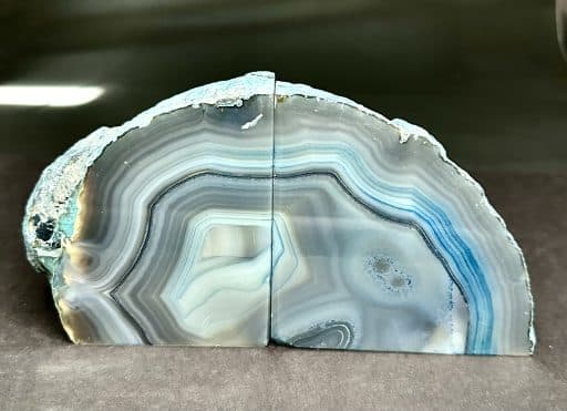 Teal Brazilian Agate Bookends